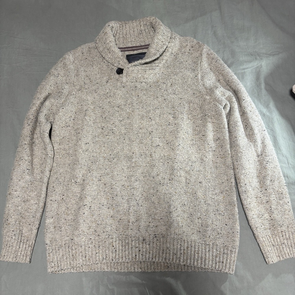 Rocha John Rocha Men's Knit Sweater Size L Beige Long Sleeve